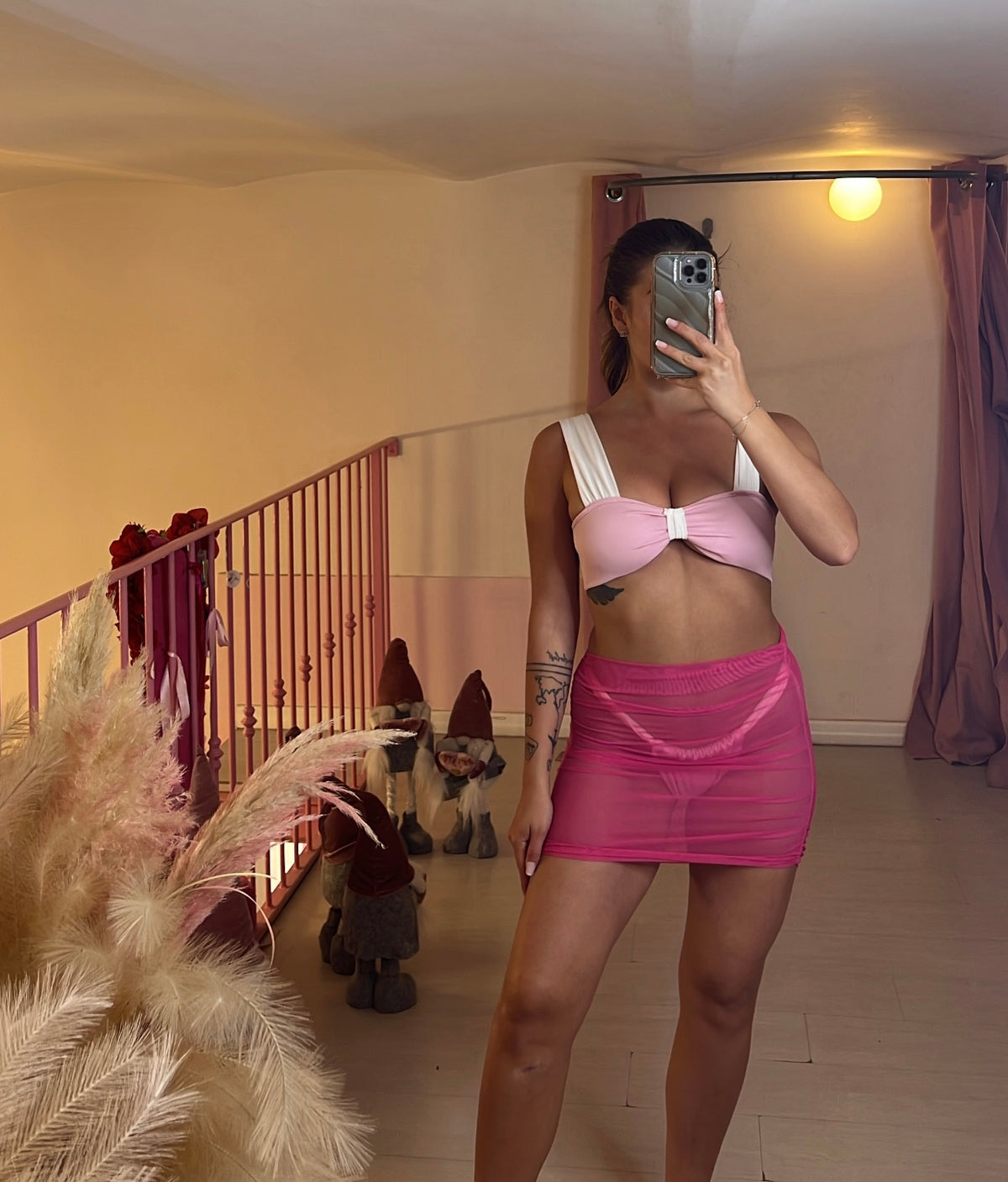Bikini bicolor con gonna