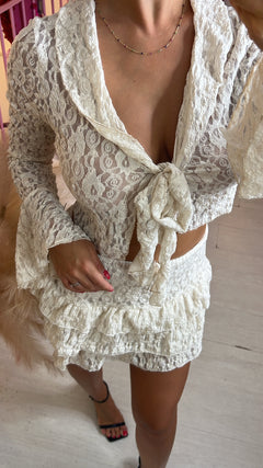 Coprispalle melody in pizzo