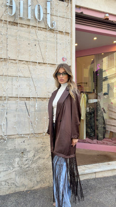 Kimono raso con frange