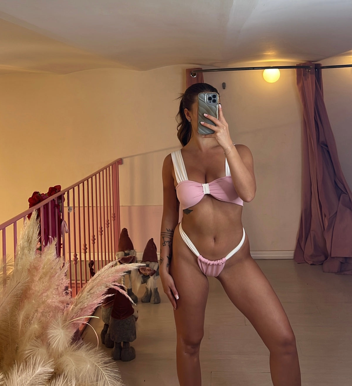 Bikini bicolor con gonna