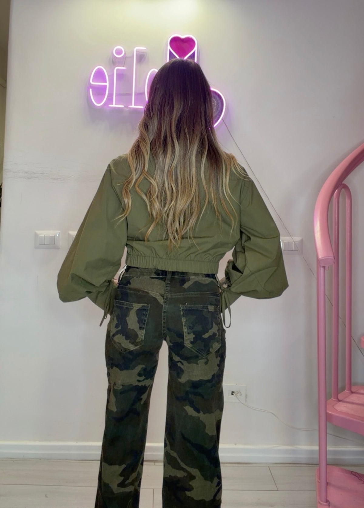 Jeans Wide Leg Mimetico