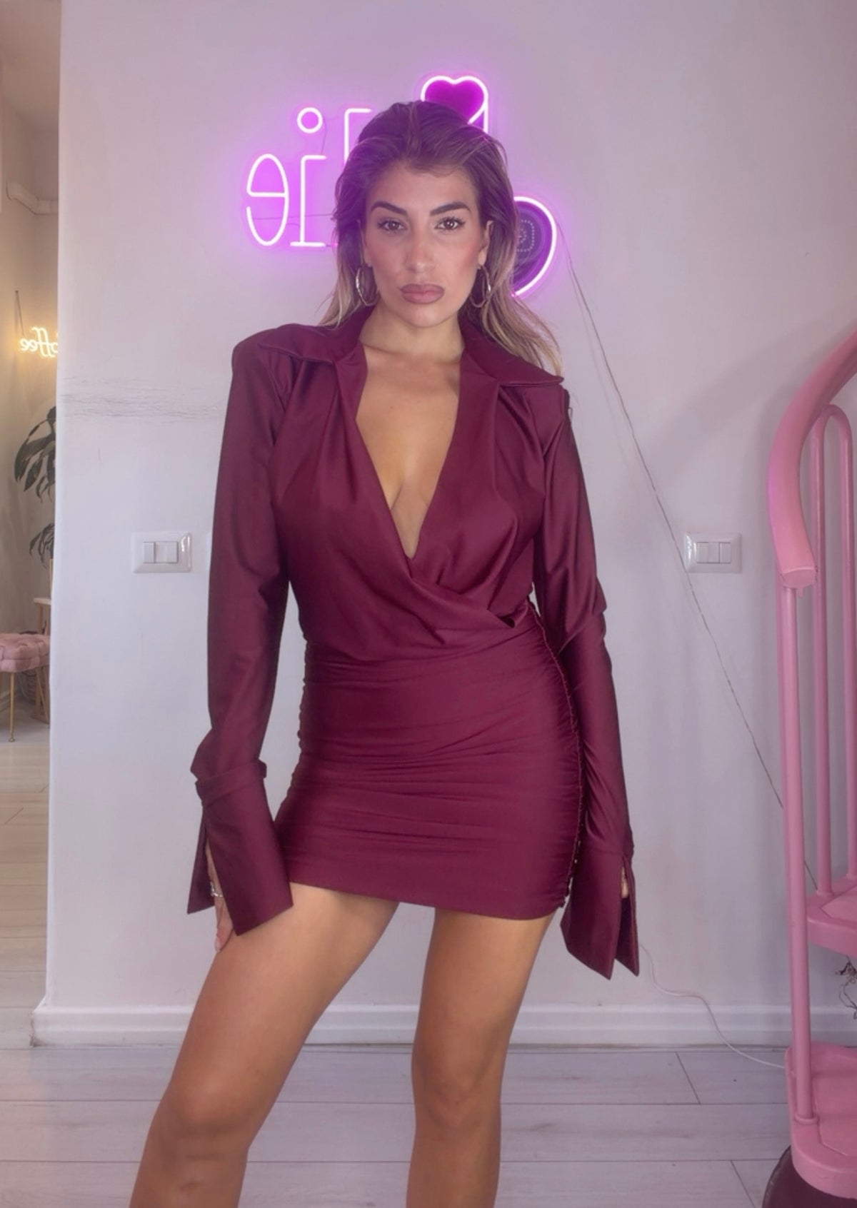Abito mini a camicia