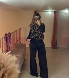 Pantalone effetto velluto