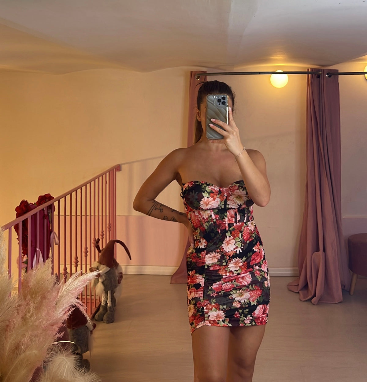 Mini dress flowers
