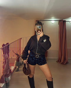 Mini shorts in velluto