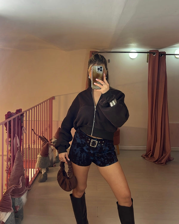 Mini shorts in velluto