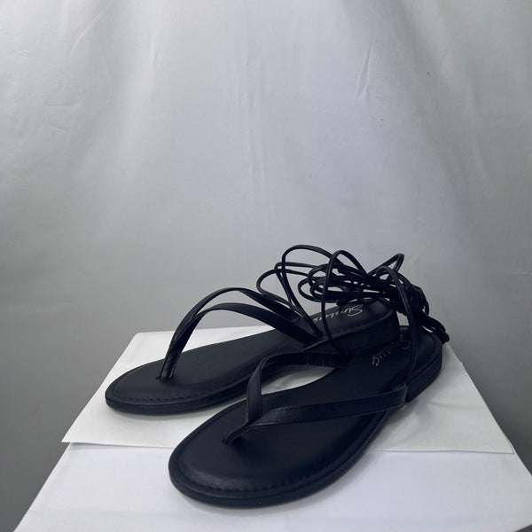 Sandalo nero infradito alla schiava