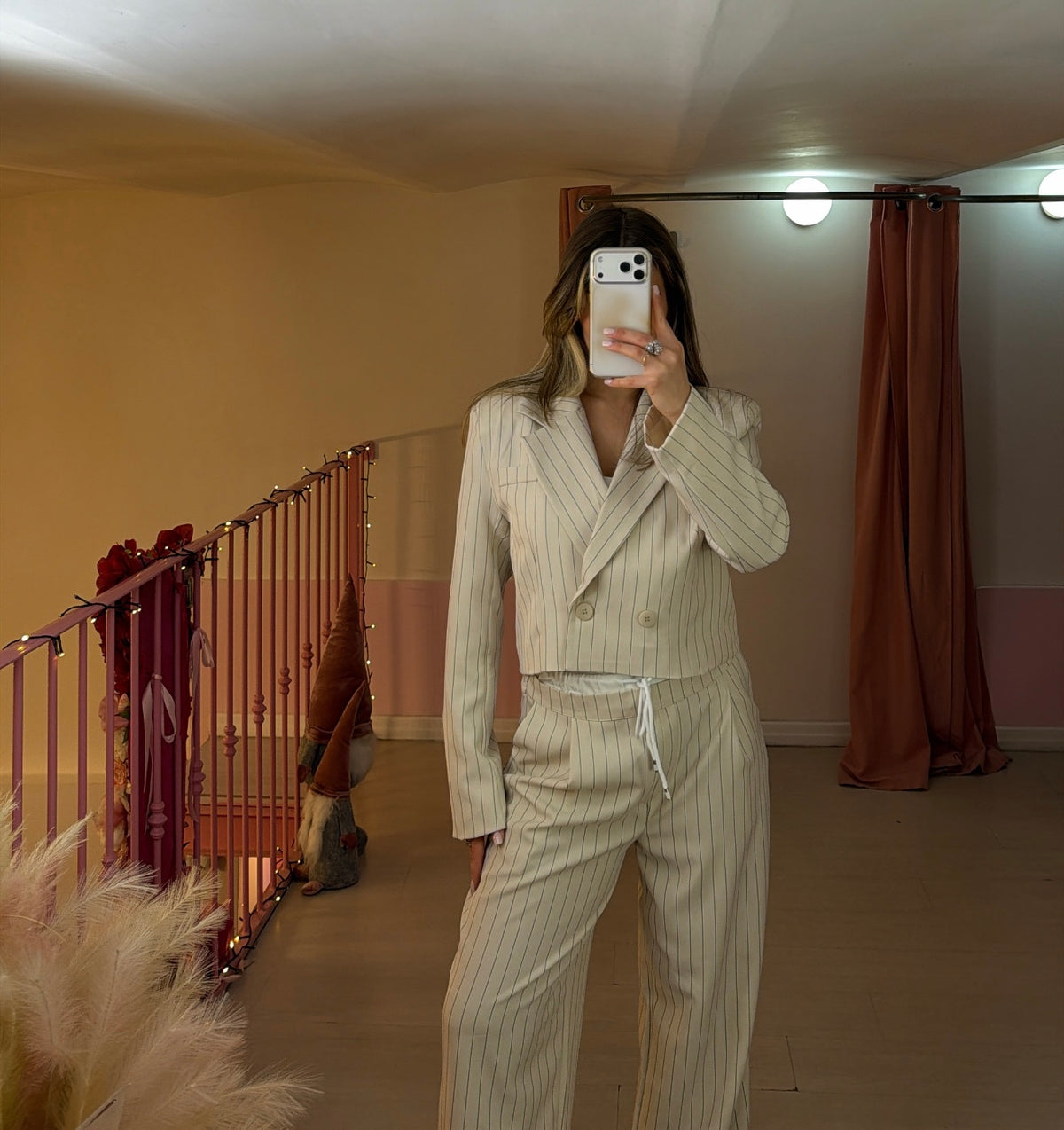 Coordinato iconic gessato