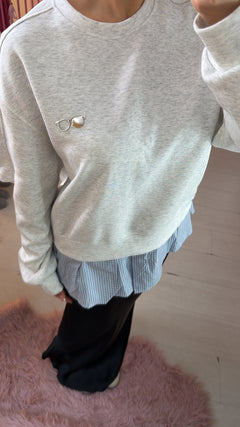 Felpa con camicia a quadretti