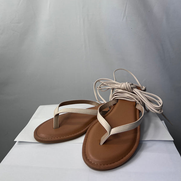 Sandali infradito beige alla schiava