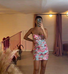 Mini dress flowers