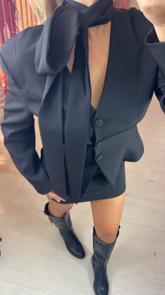 Blazer asimmetrico scollo V