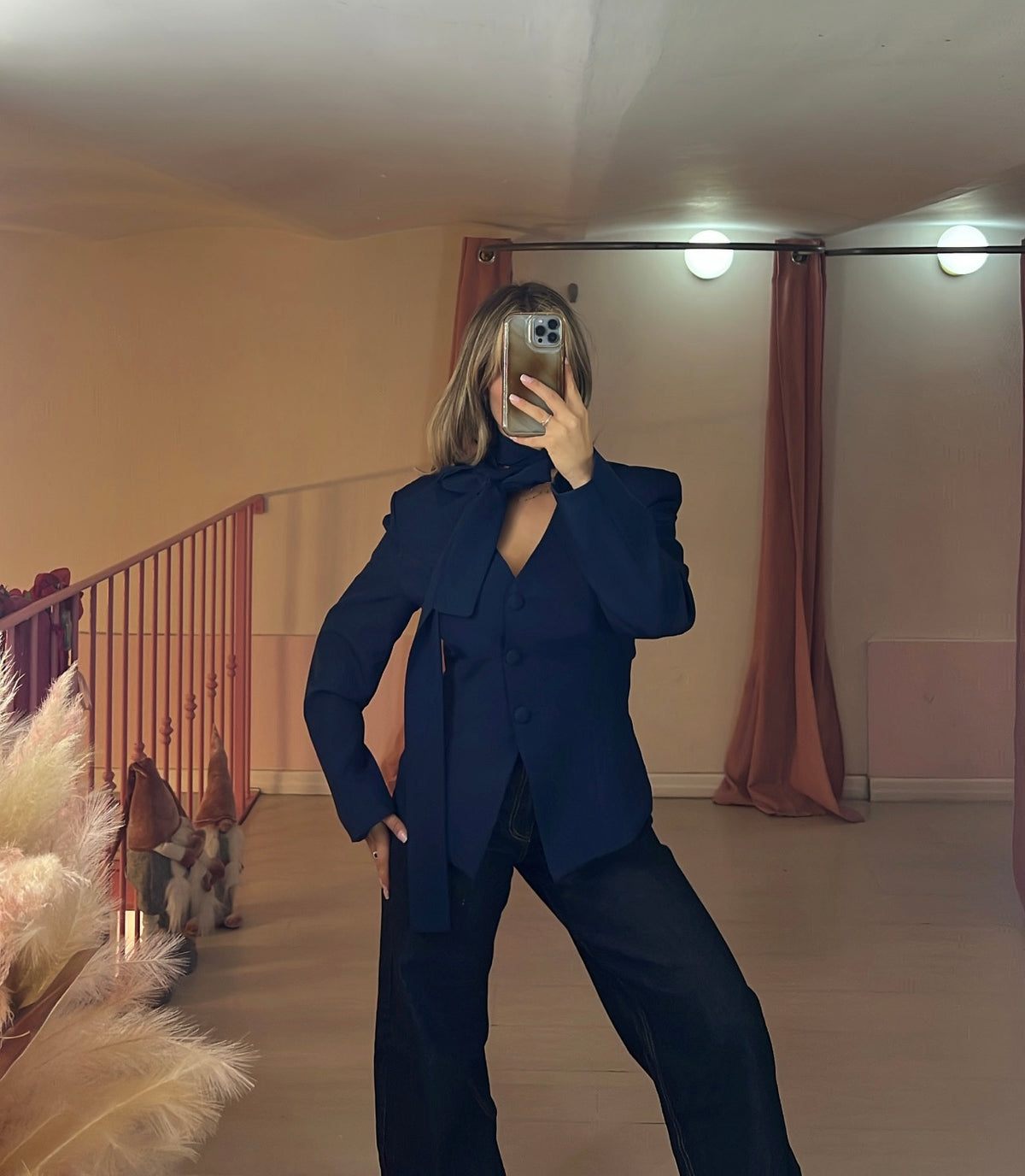 Blazer asimmetrico scollo V