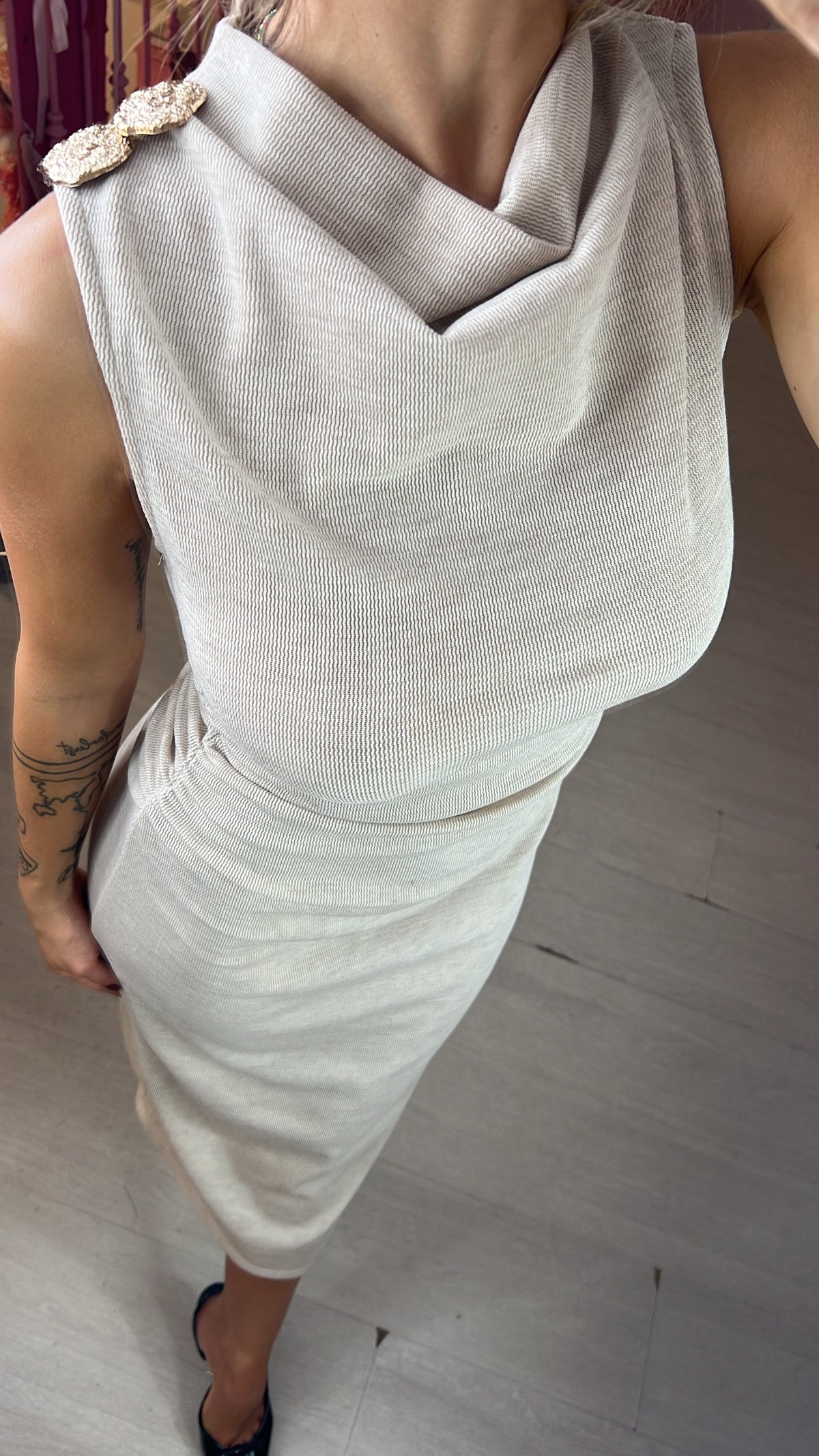 Longuette con drappeggio
