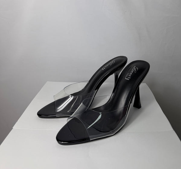 Tacco trasparente nero
