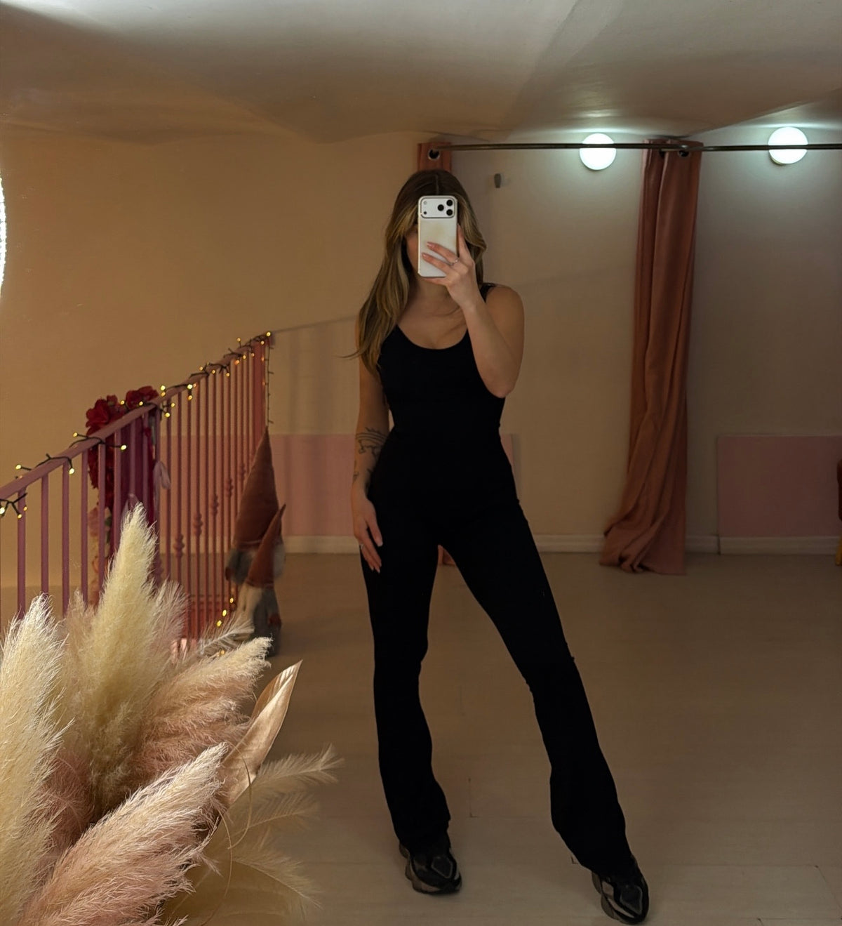 Jumpsuit zampa a costine