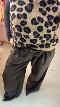 Pantalone effetto velluto