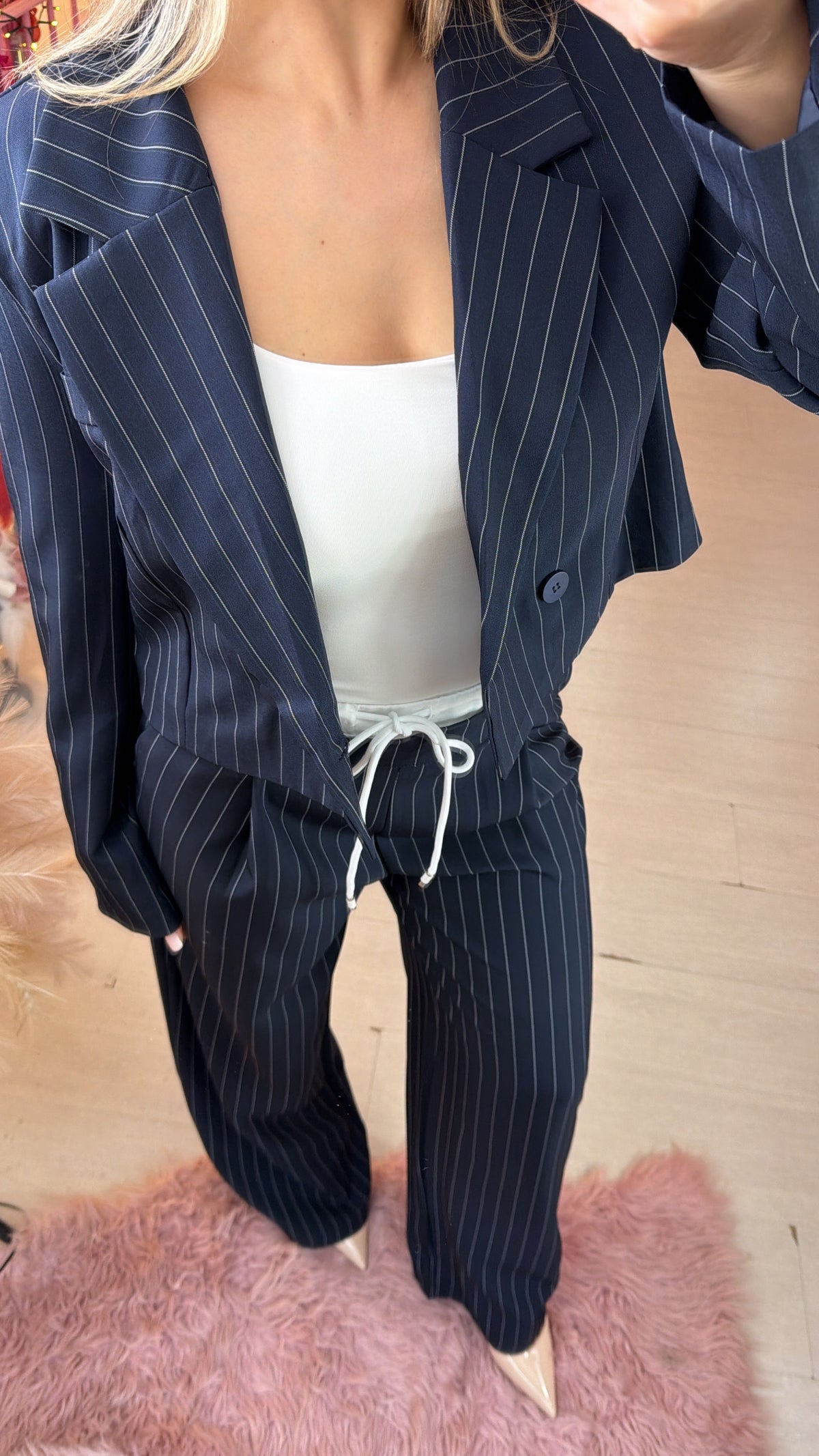 Coordinato iconic gessato