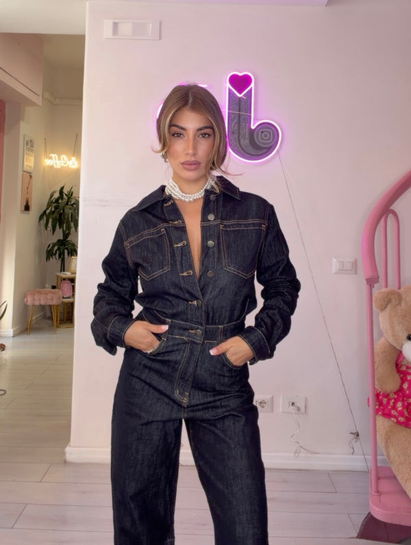 Tuta denim lunga
