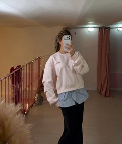 Felpa con camicia a quadretti