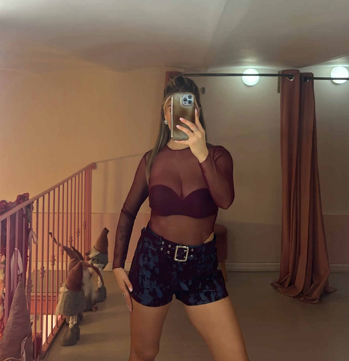 Mini shorts in velluto