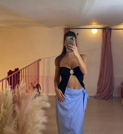 Top fascia con dettaglio gioiello