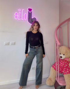 Jeans blue slavato