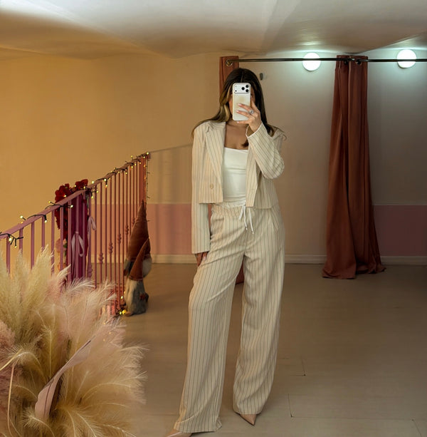 Coordinato iconic gessato
