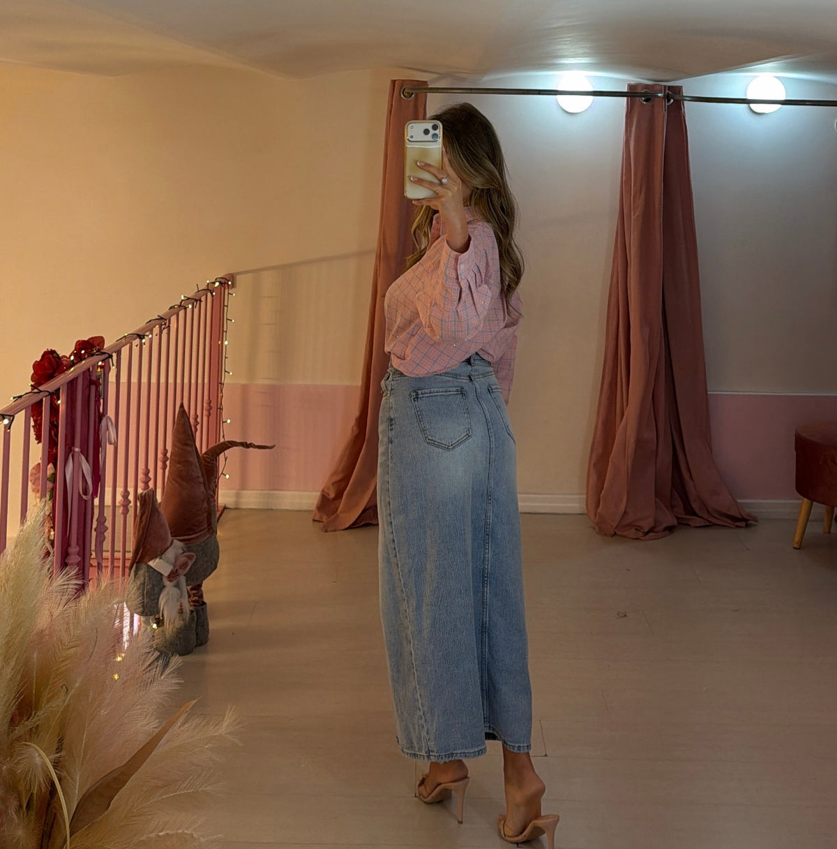 Gonna longuette jeans
