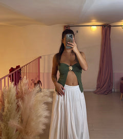 Top fascia con dettaglio gioiello