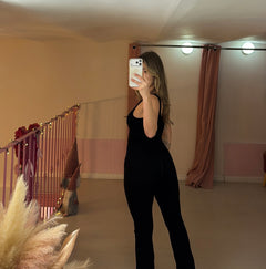 Jumpsuit zampa a costine