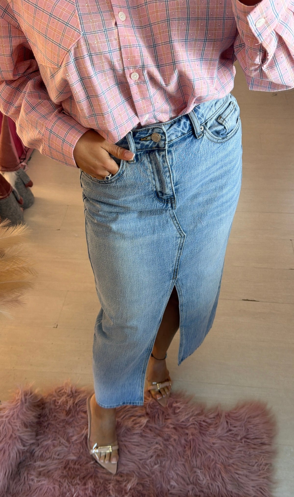 Gonna longuette jeans