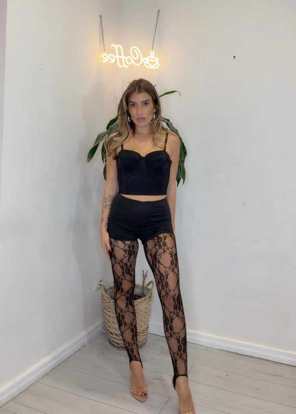 Leggings cavallerizza pizzo