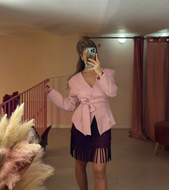 Blazer asimmetrico scollo V