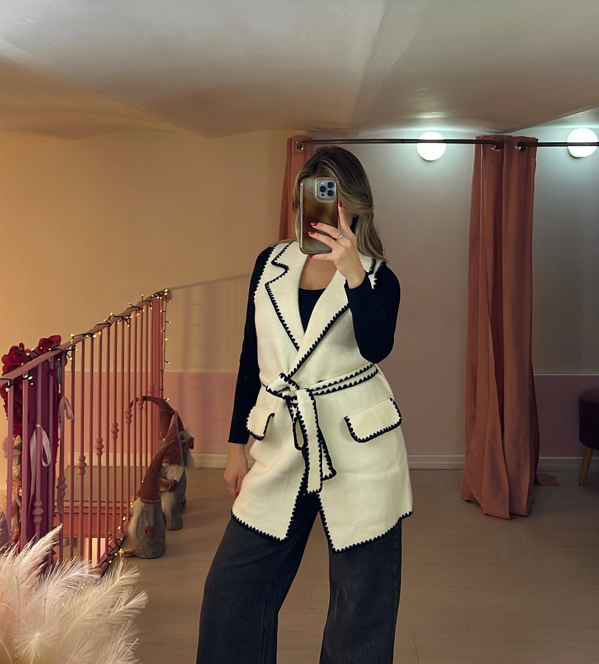 Gilet longuette in maglia