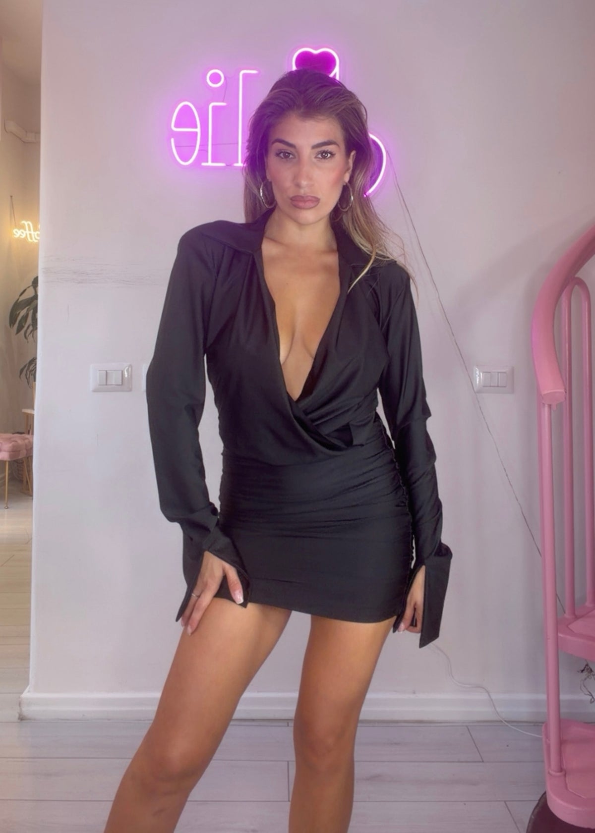 Abito mini a camicia