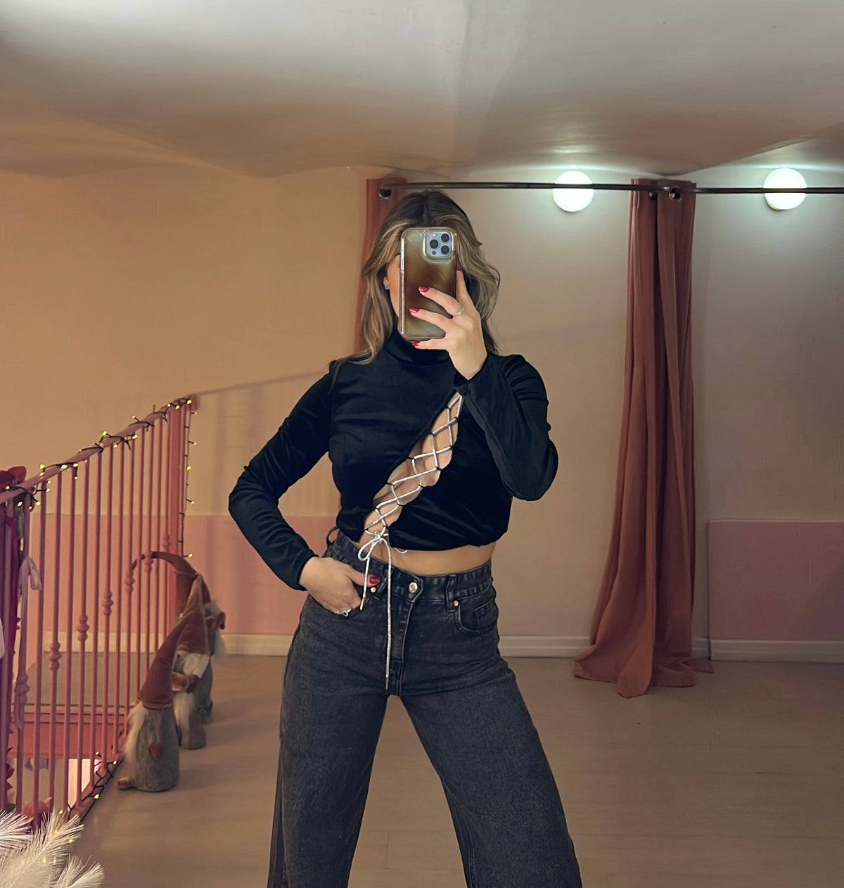 Top velvet cross