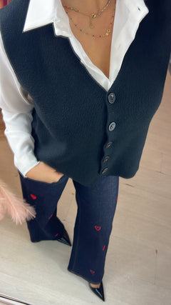 Cardigan smanicato
