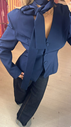 Blazer asimmetrico scollo V